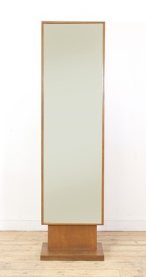 Lot 236 - A teak cheval mirror