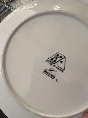 Lot 298 - Ten 'Città di Carte' (City of Cards) porcelain plates