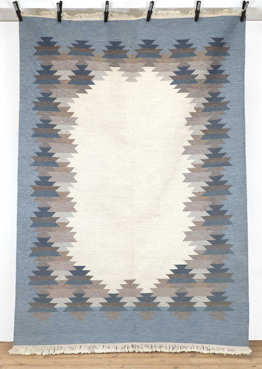 Lot 331 - A Swedish röllakan flat-weave kilim rug