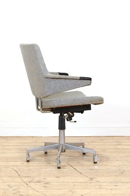 Lot 327 - A Danish revolving desk chair
