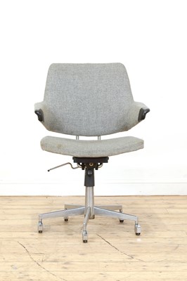 Lot 327 - A Danish revolving desk chair