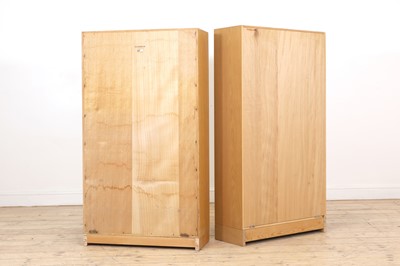Lot 315 - Two light oak open bookcases
