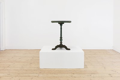 Lot 398 - A painted cast iron garden table