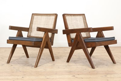 Lot 208 - A pair of teak 'Low Easy Chair' armchairs