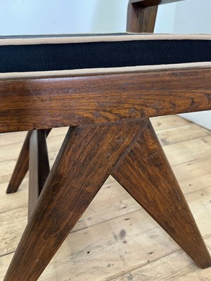 Lot 205 - A teak armless chair