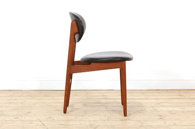 Lot 316 - A Danish teak and vinyl chair