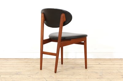 Lot 316 - A Danish teak and vinyl chair