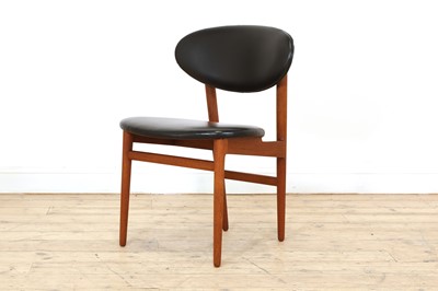 Lot 316 - A Danish teak and vinyl chair