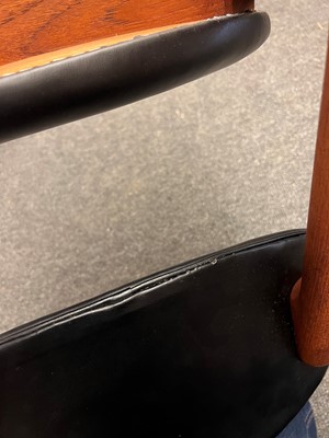 Lot 316 - A Danish teak and vinyl chair