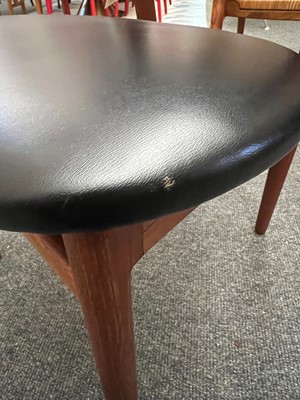 Lot 316 - A Danish teak and vinyl chair