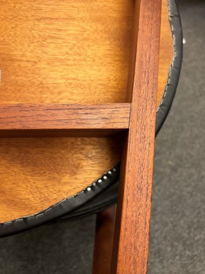 Lot 316 - A Danish teak and vinyl chair
