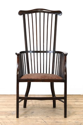 Lot 38 - An Arts and Crafts mahogany armchair