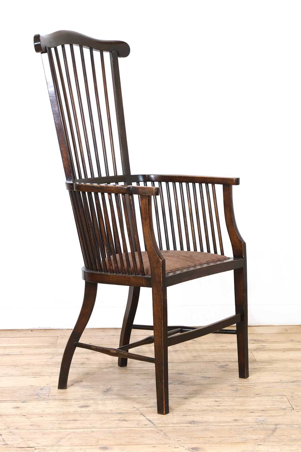 Lot 38 - An Arts and Crafts mahogany armchair