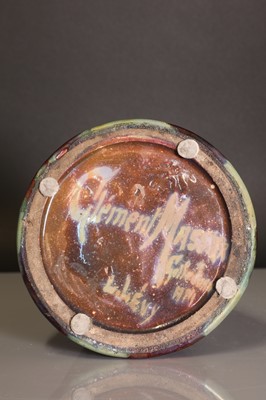 Lot 77 - A Clément Massier 'Golfe-Juan' iridescent lustre vase