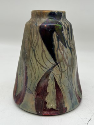 Lot 77 - A Clément Massier 'Golfe-Juan' iridescent lustre vase