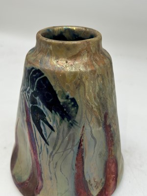 Lot 77 - A Clément Massier 'Golfe-Juan' iridescent lustre vase