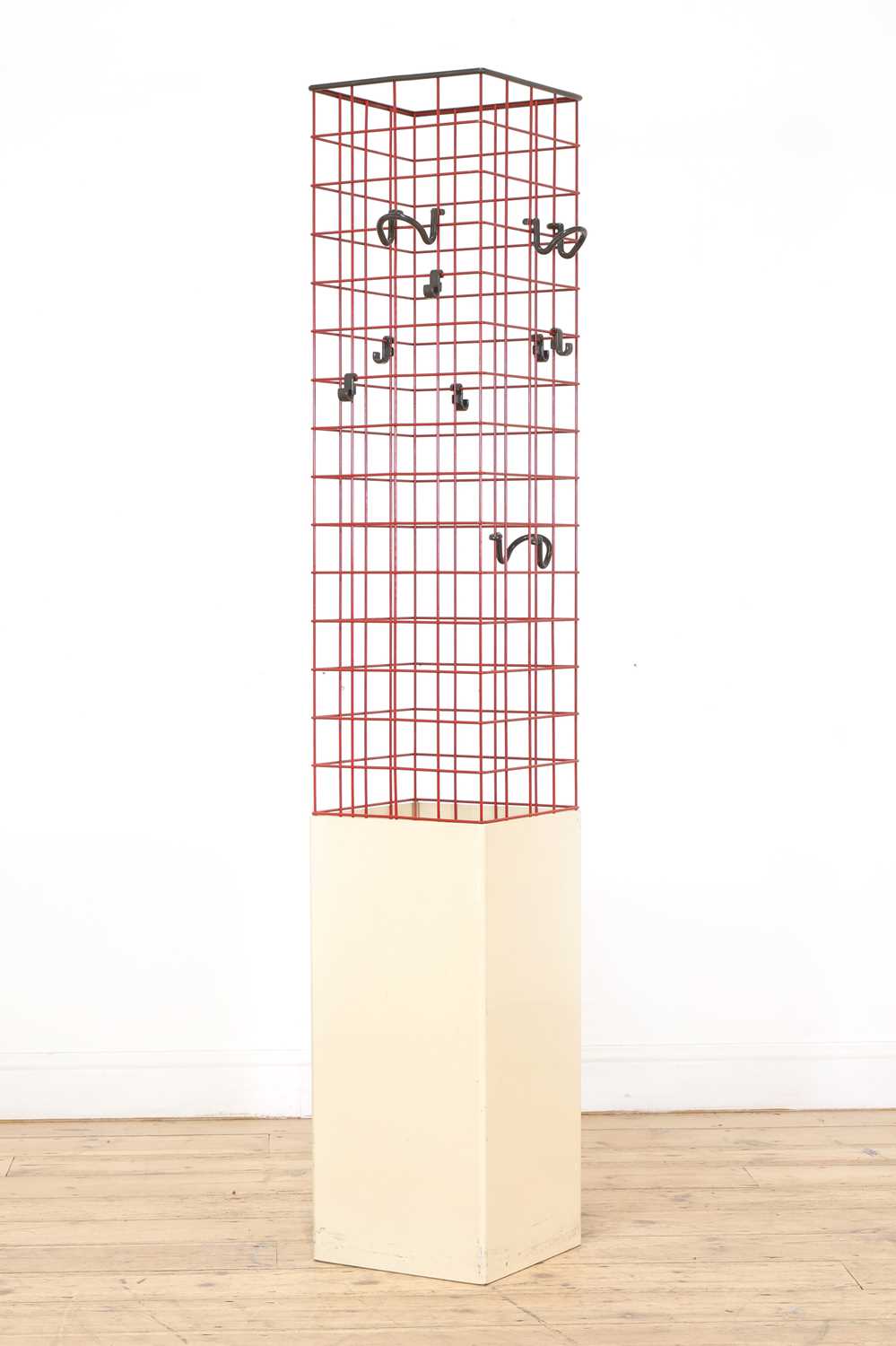 Lot 265 - A moulded plastic and metal coat rack