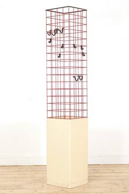 Lot 265 - A moulded plastic and metal coat rack