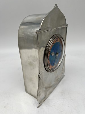 Lot 28 - A Liberty & Co. pewter desk clock