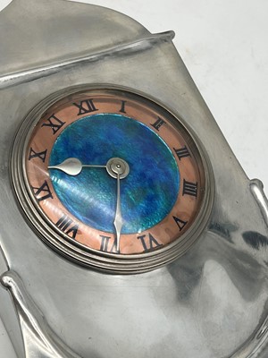Lot 28 - A Liberty & Co. pewter desk clock