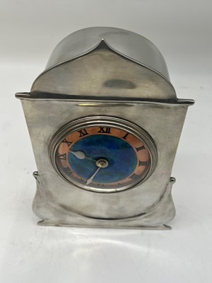 Lot 28 - A Liberty & Co. pewter desk clock