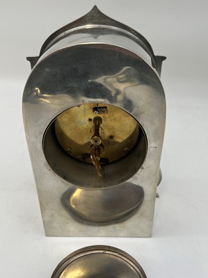 Lot 28 - A Liberty & Co. pewter desk clock