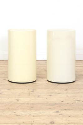 Lot 294 - A pair of three-tier white plastic cabinets