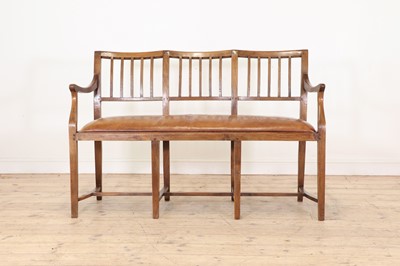 Lot 33 - A Cotswold School oak chair-back settee