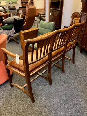 Lot 33 - A Cotswold School oak chair-back settee