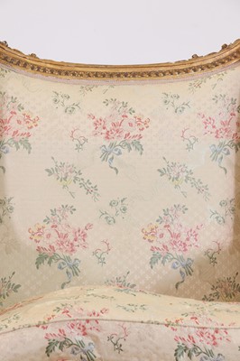 Lot 174 - A pair of French giltwood bergère armchairs