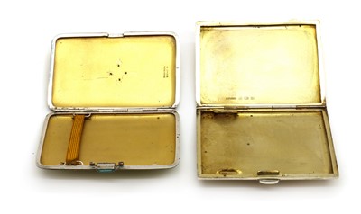 Lot 17 - An Art Deco French silver and shagreen cigarette case