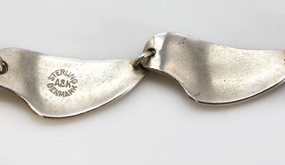 Lot 1042 - A Danish sterling silver necklace, by Aarre Krogh