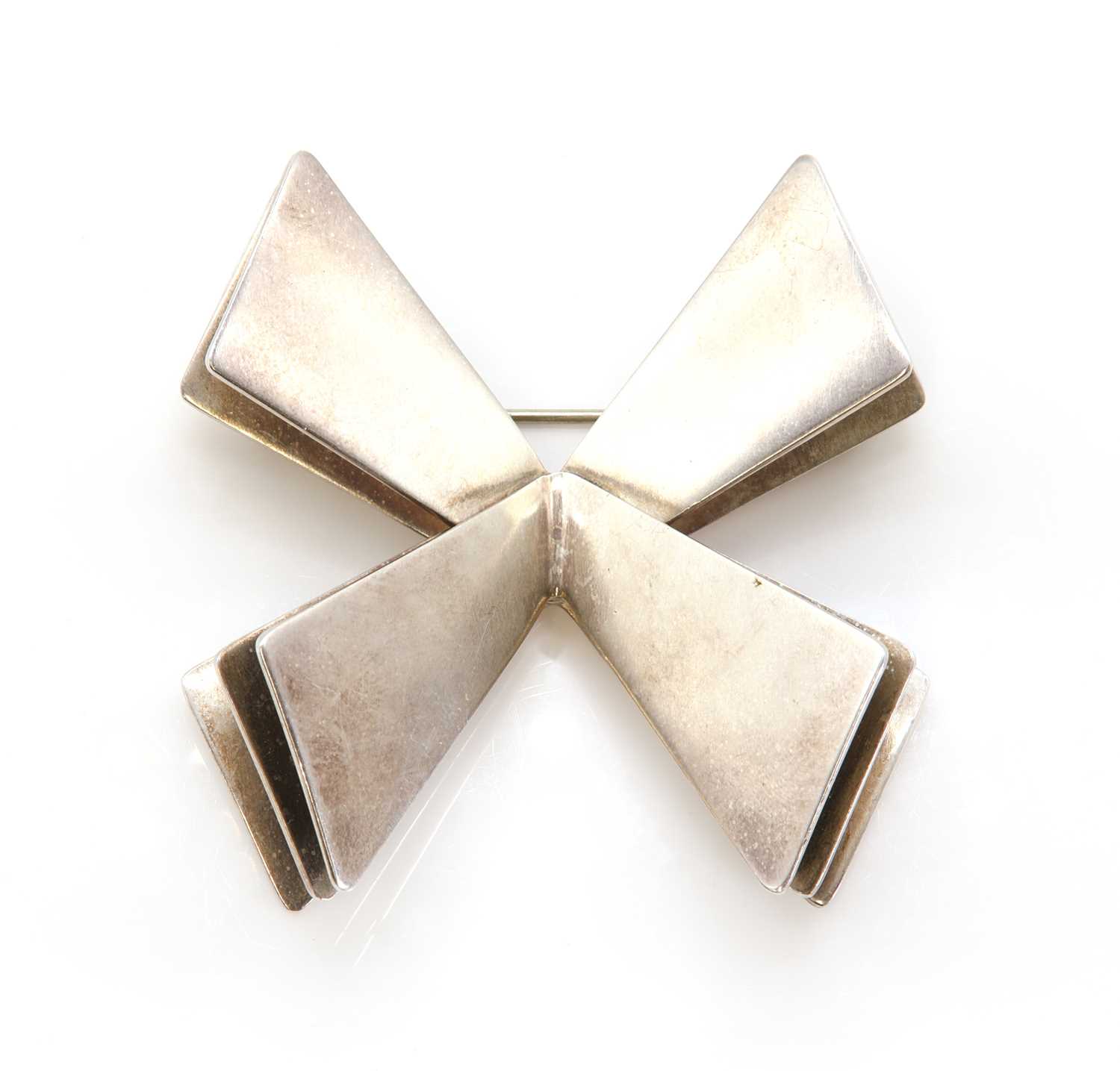 Lot 1041 - A Danish sterling silver brooch, by Georg Jensen, c.1960