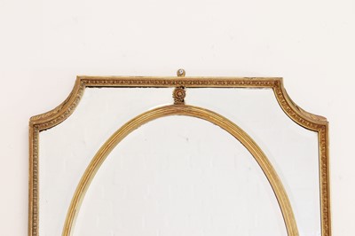 Lot 492 - A Louis XVI-style giltwood and gesso mirror