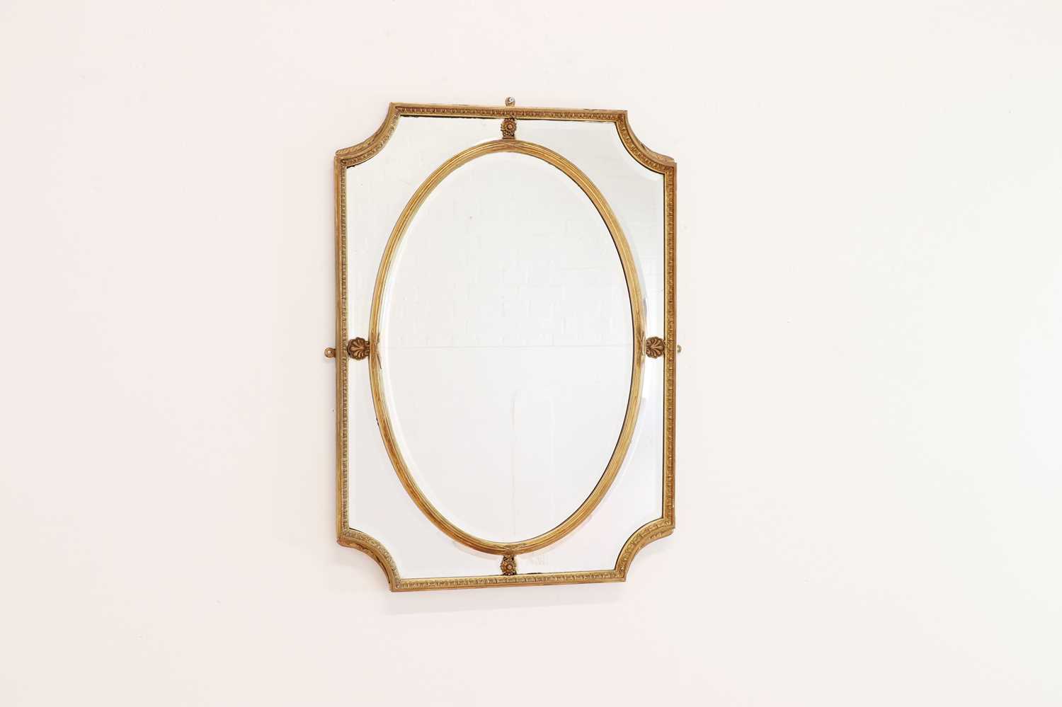 Lot 492 - A Louis XVI-style giltwood and gesso mirror