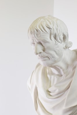 Lot 2 - A large plaster bust of the Pseudo-Seneca