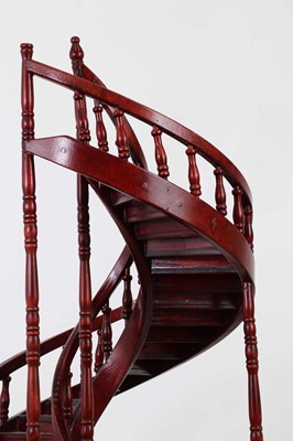 Lot 23 - Two wooden architectural models of staircases