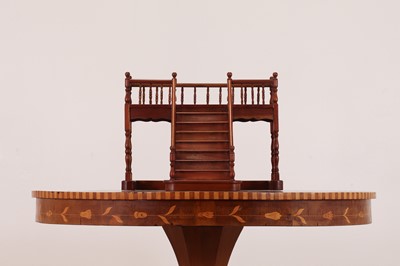 Lot 23 - Two wooden architectural models of staircases