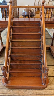 Lot 23 - Two wooden architectural models of staircases