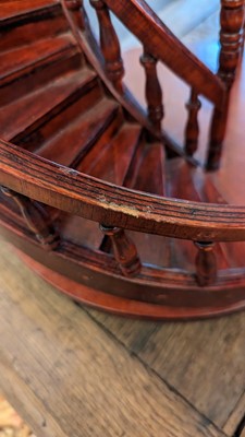Lot 23 - Two wooden architectural models of staircases