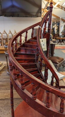 Lot 23 - Two wooden architectural models of staircases