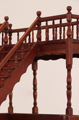 Lot 23 - Two wooden architectural models of staircases