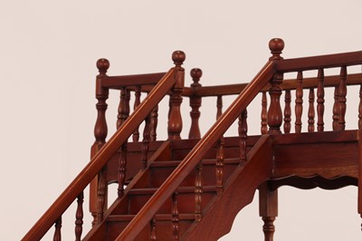 Lot 23 - Two wooden architectural models of staircases