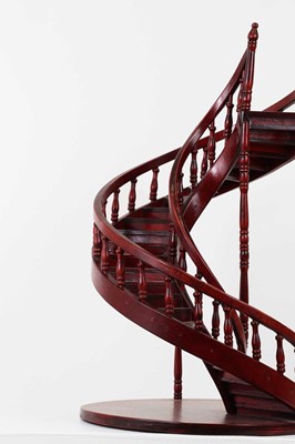 Lot 23 - Two wooden architectural models of staircases