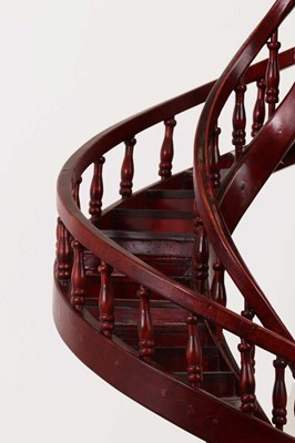 Lot 23 - Two wooden architectural models of staircases