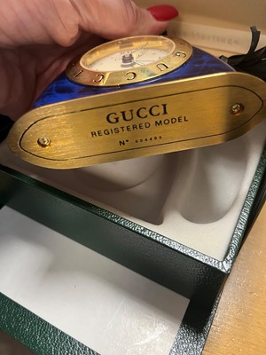 Lot 354 - A Gucci desk alarm clock