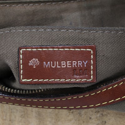 Lot 327 - A Mulberry Pimlico green canvas shoulder bag