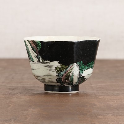 Lot 34 - A Chinese famille noire cup