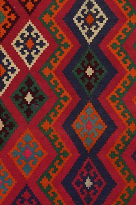 Lot 190 - A Persian Qashqai kilim wool rug