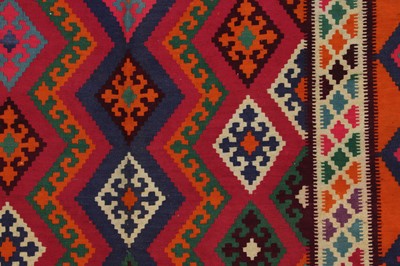 Lot 190 - A Persian Qashqai kilim wool rug